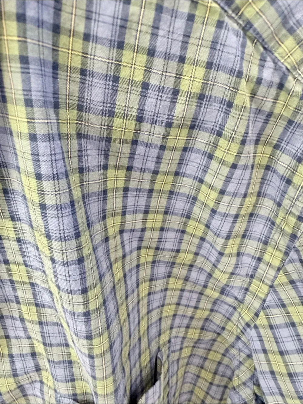 J. Crew Men's Blue and Green Plaid Button-Down Shirt
